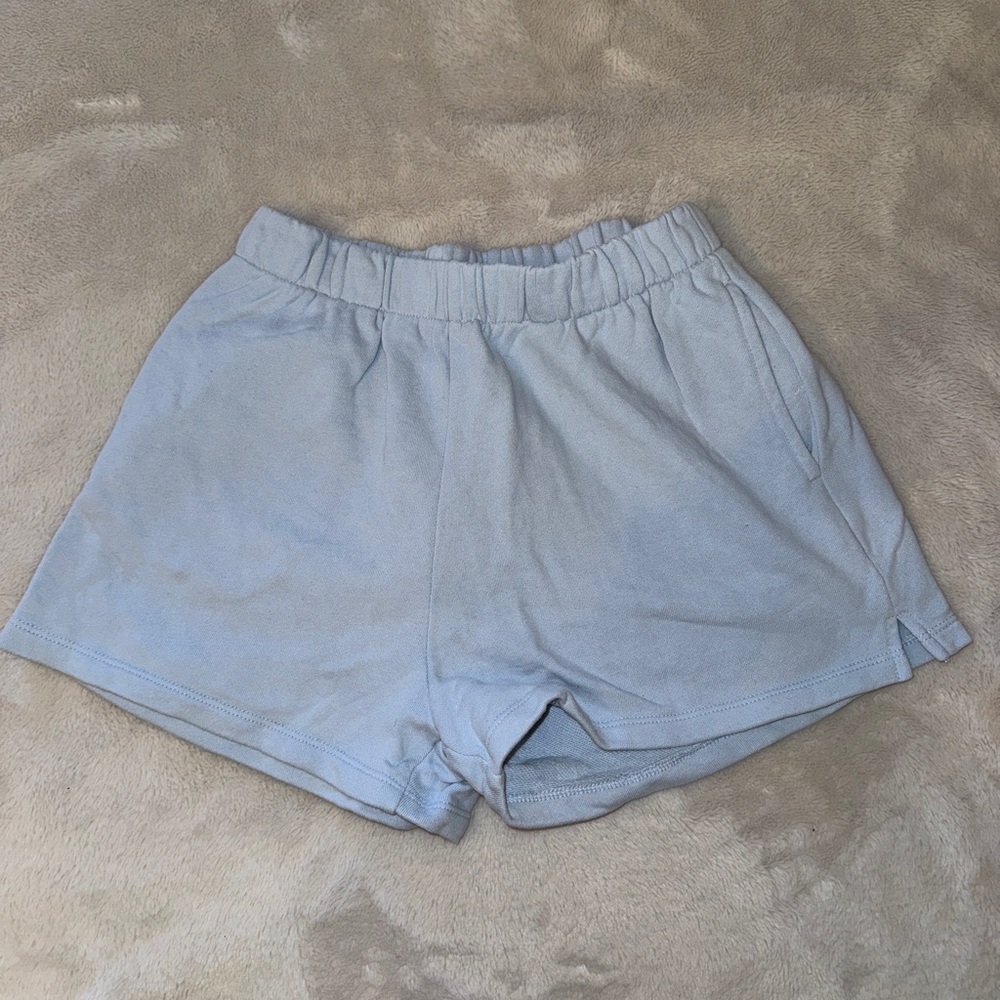 Garage Blue Athletic Shorts with Elastic Waistband